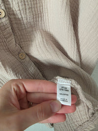 Zenana Oversized Gauze Button Up (L/XL)