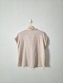Grade & Gather Cotton Linen Button Up Top (L)