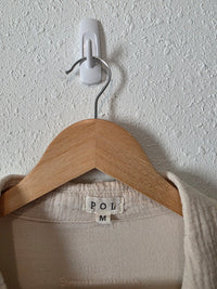 POL Crochet Sleeve Gauze Button Up (M)