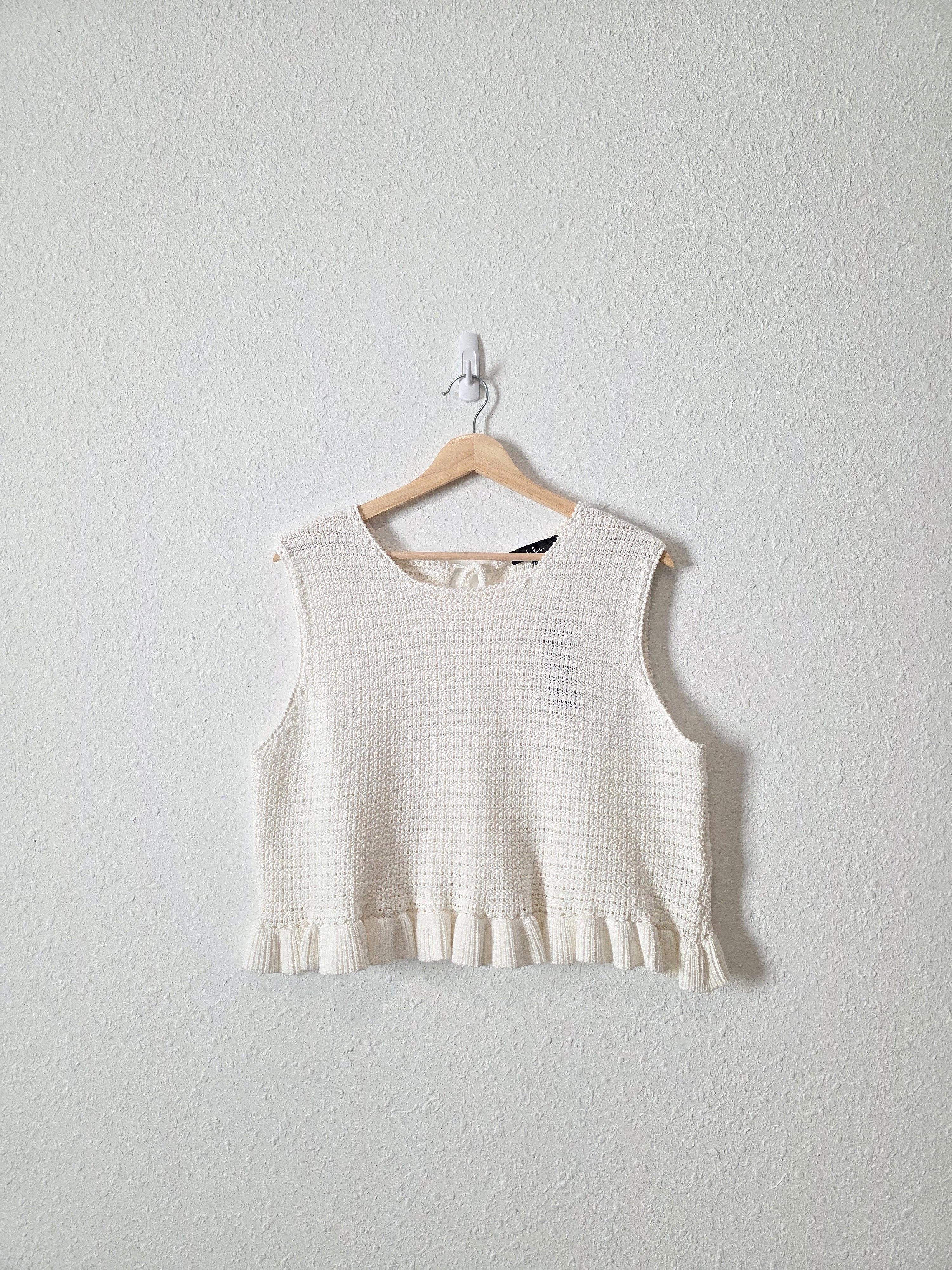 NEW Lulus Ivory Crochet Tank (XL)