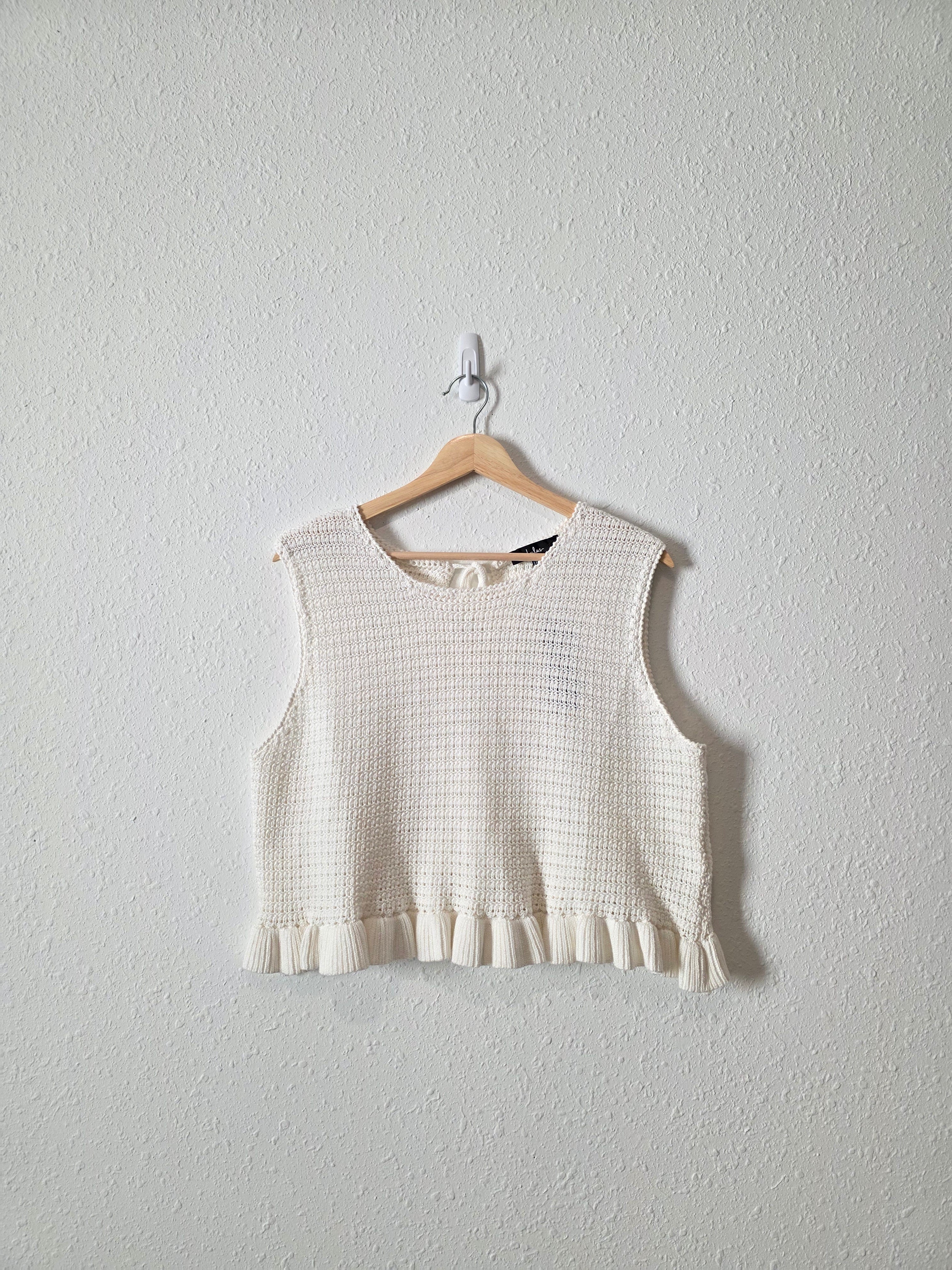 NEW Lulus Ivory Crochet Tank (XL)