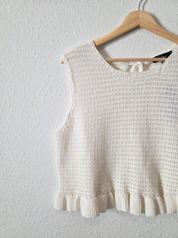 NEW Lulus Ivory Crochet Tank (XL)