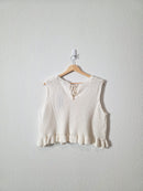 NEW Lulus Ivory Crochet Tank (XL)