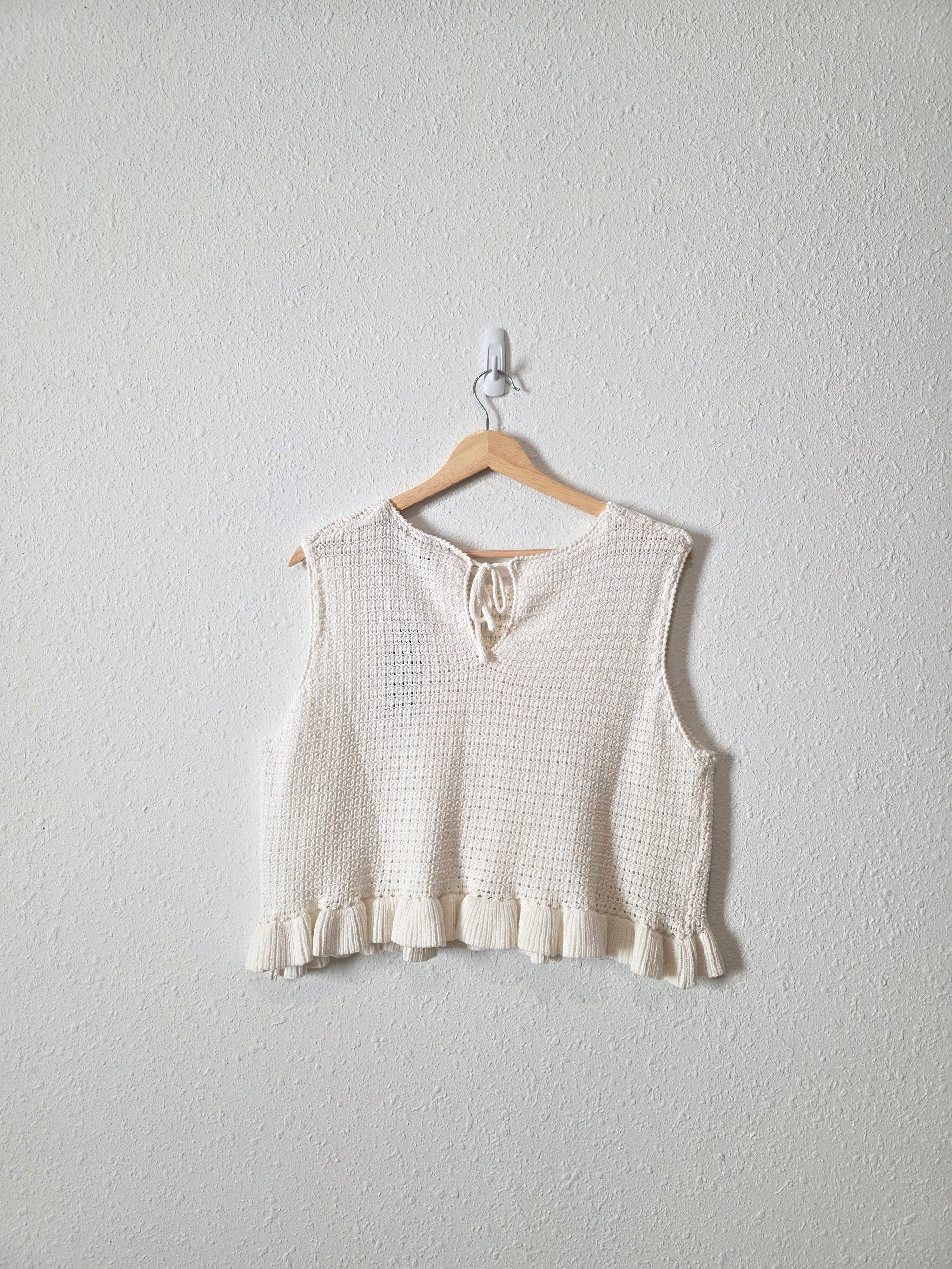 NEW Lulus Ivory Crochet Tank (XL)
