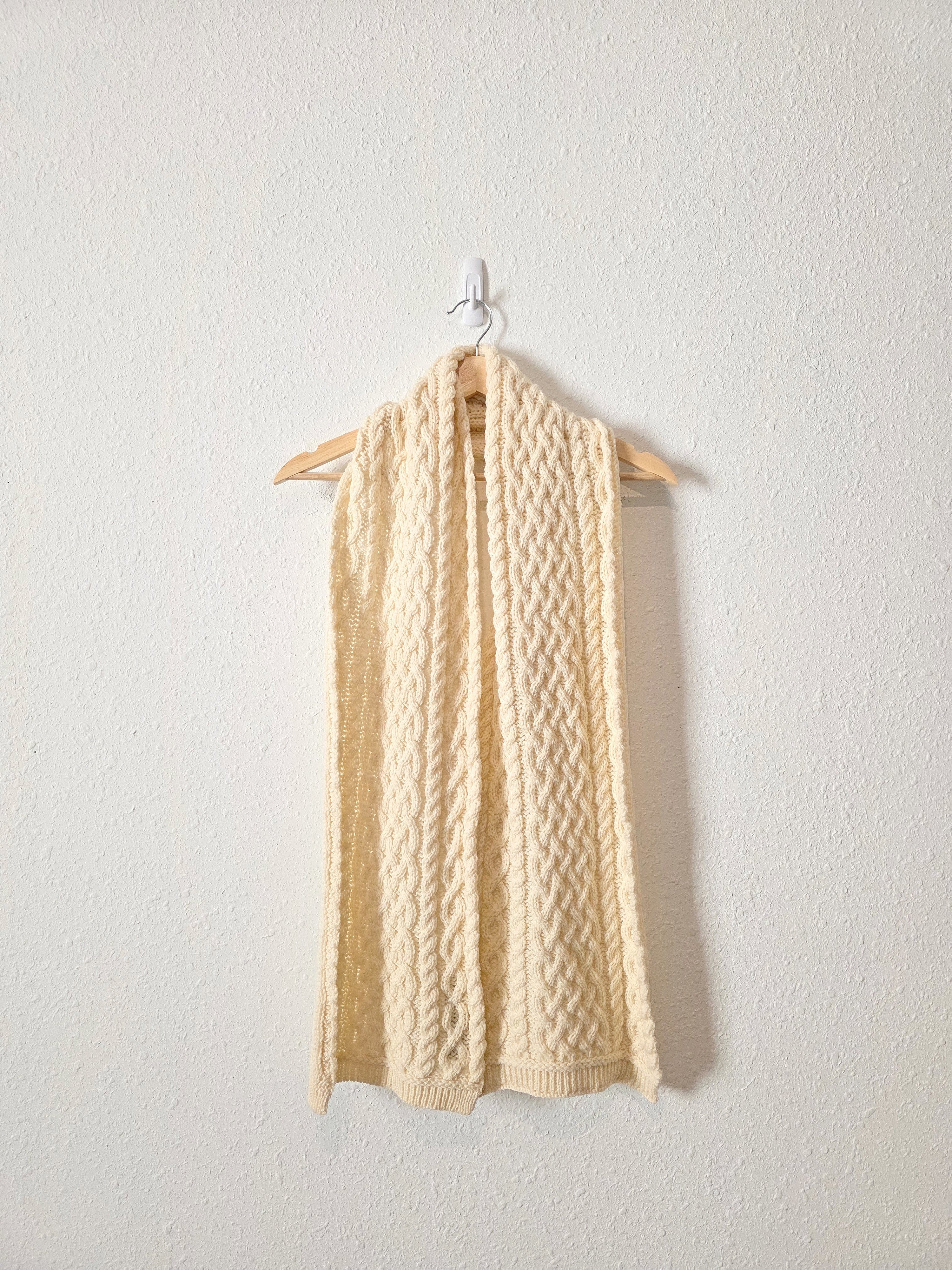 Arancrafts Cable Knit Wool Scarf