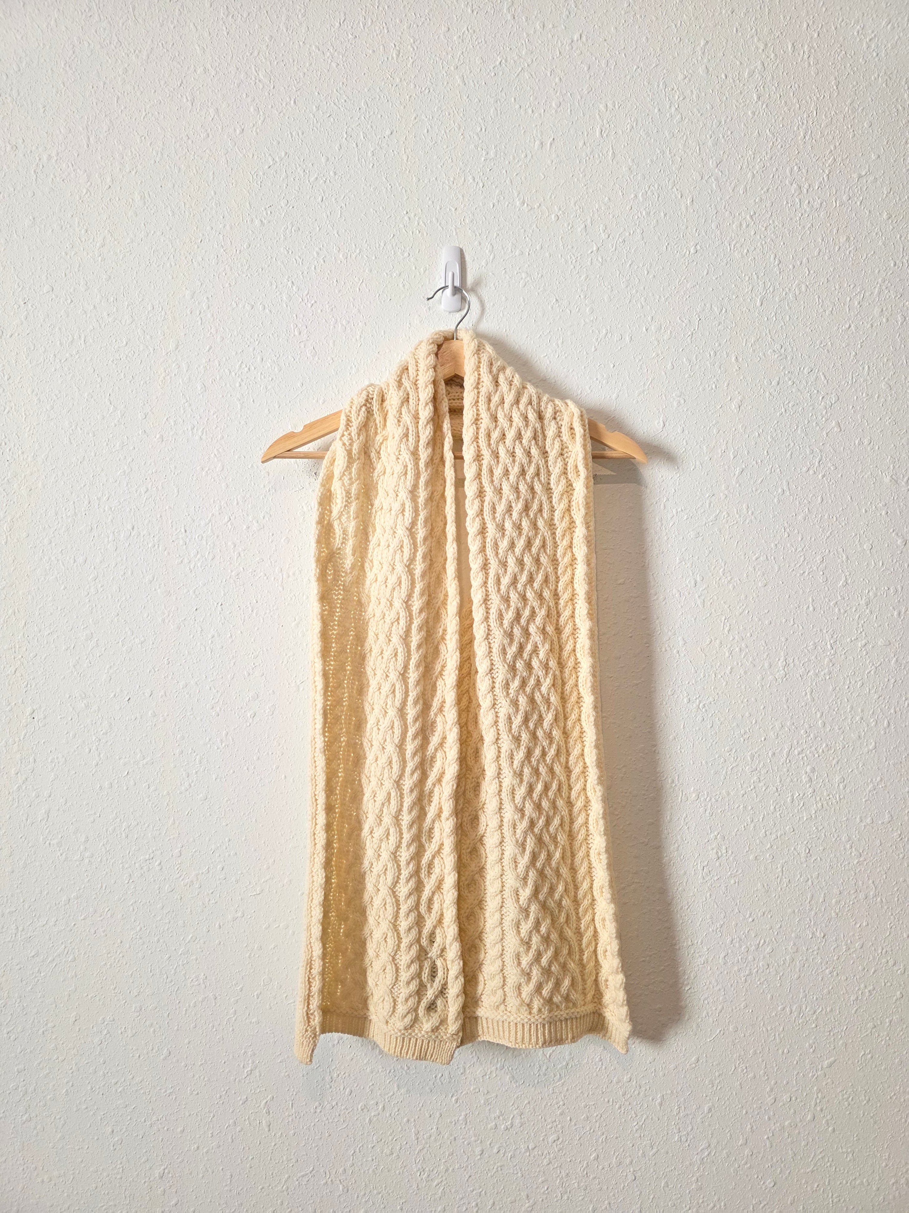 Arancrafts Cable Knit Wool Scarf