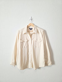 Ecru Button Up Cotton Shirt (XL)