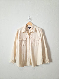Ecru Button Up Cotton Shirt (XL)