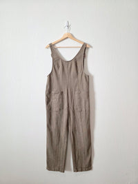 Listicle Olive Straight Jumpsuit (S)
