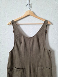 Listicle Olive Straight Jumpsuit (S)