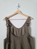 Listicle Olive Straight Jumpsuit (S)