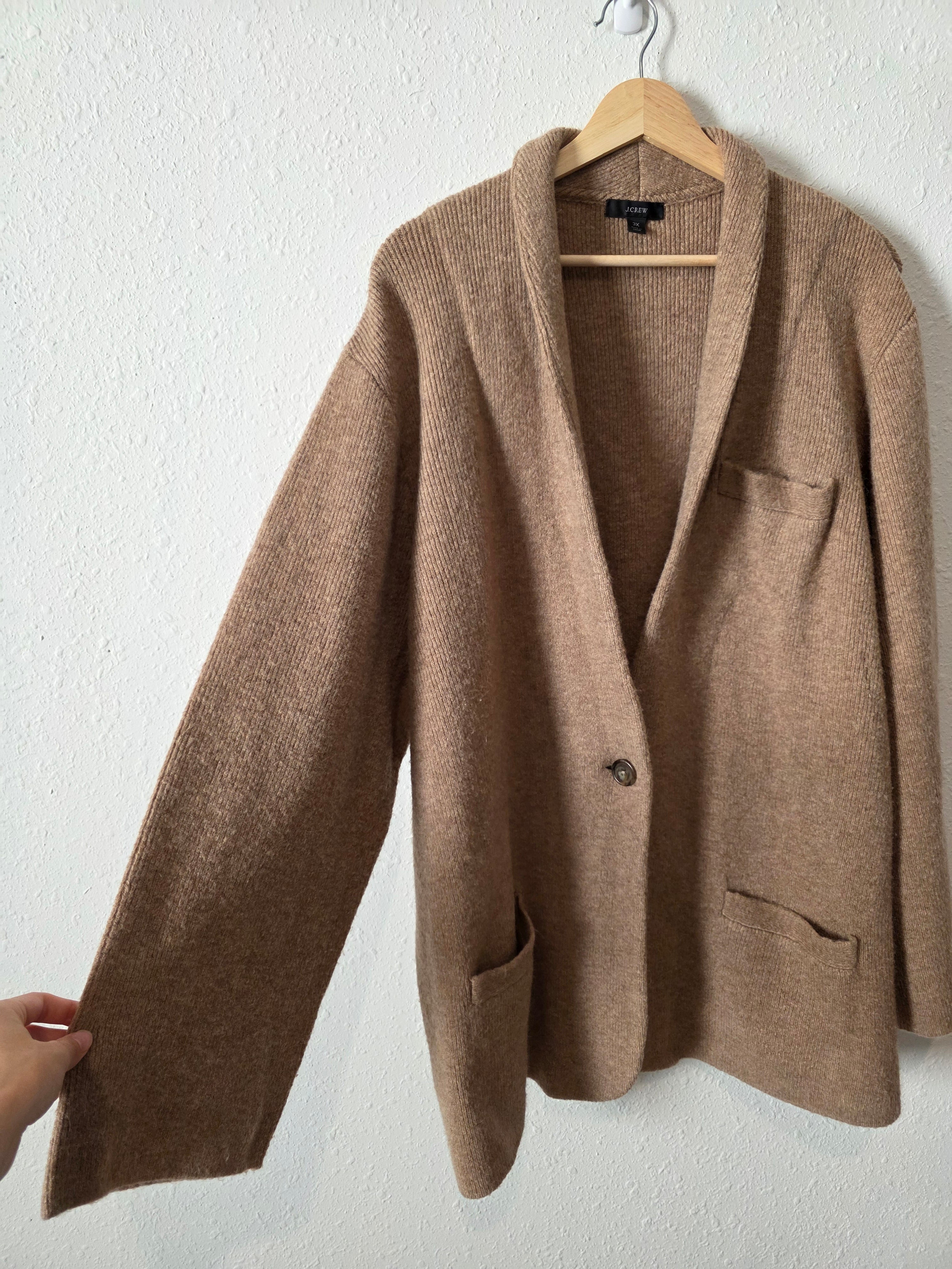 J.Crew Tan Sweater Blazer (3X)