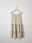 Floral Ruffle Midi Skirt (M)