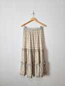 Floral Ruffle Midi Skirt (M)