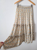 Floral Ruffle Midi Skirt (M)