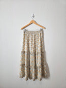 Floral Ruffle Midi Skirt (M)