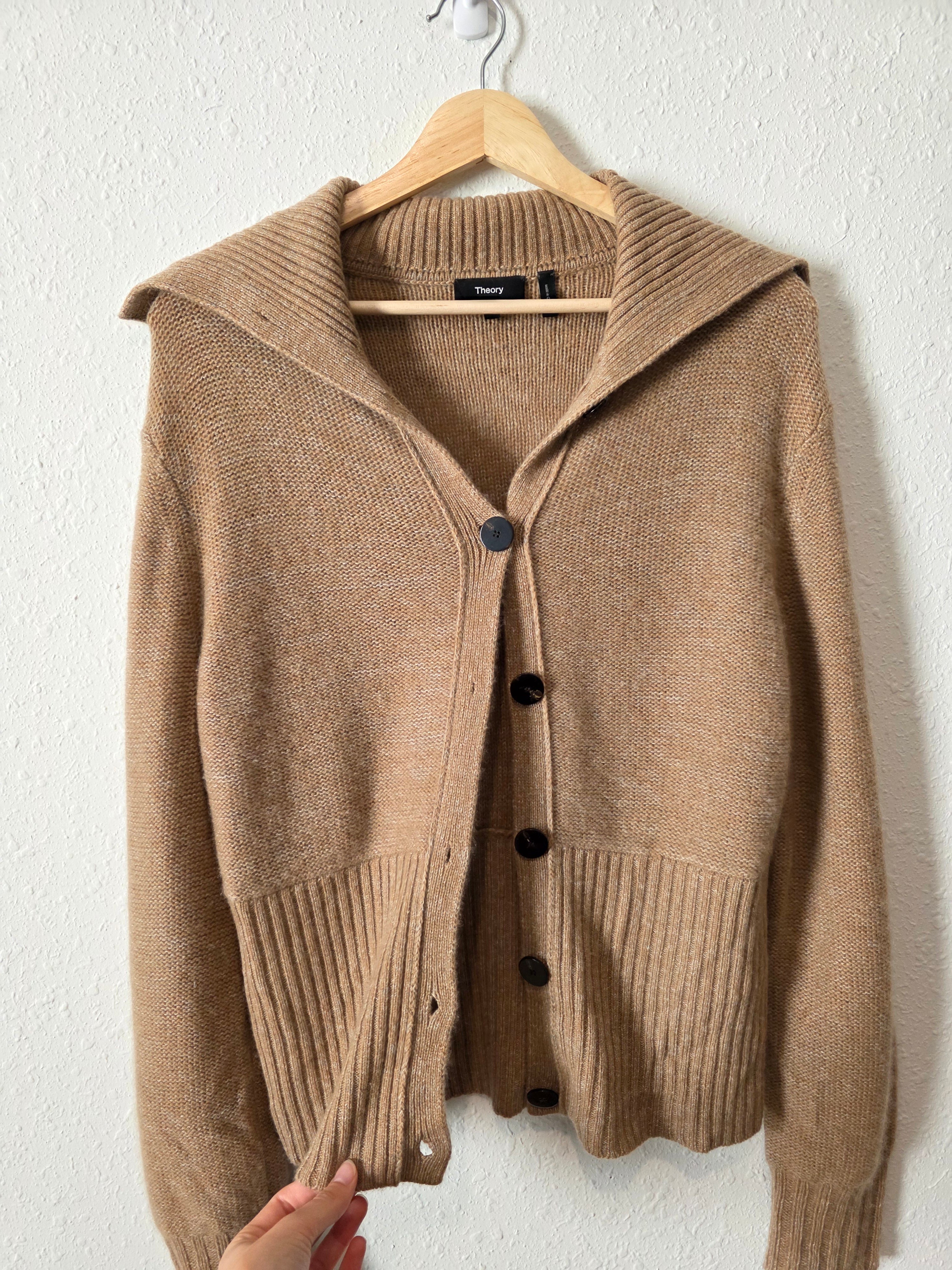 Theory Cashmere Button Up Sweater (S)