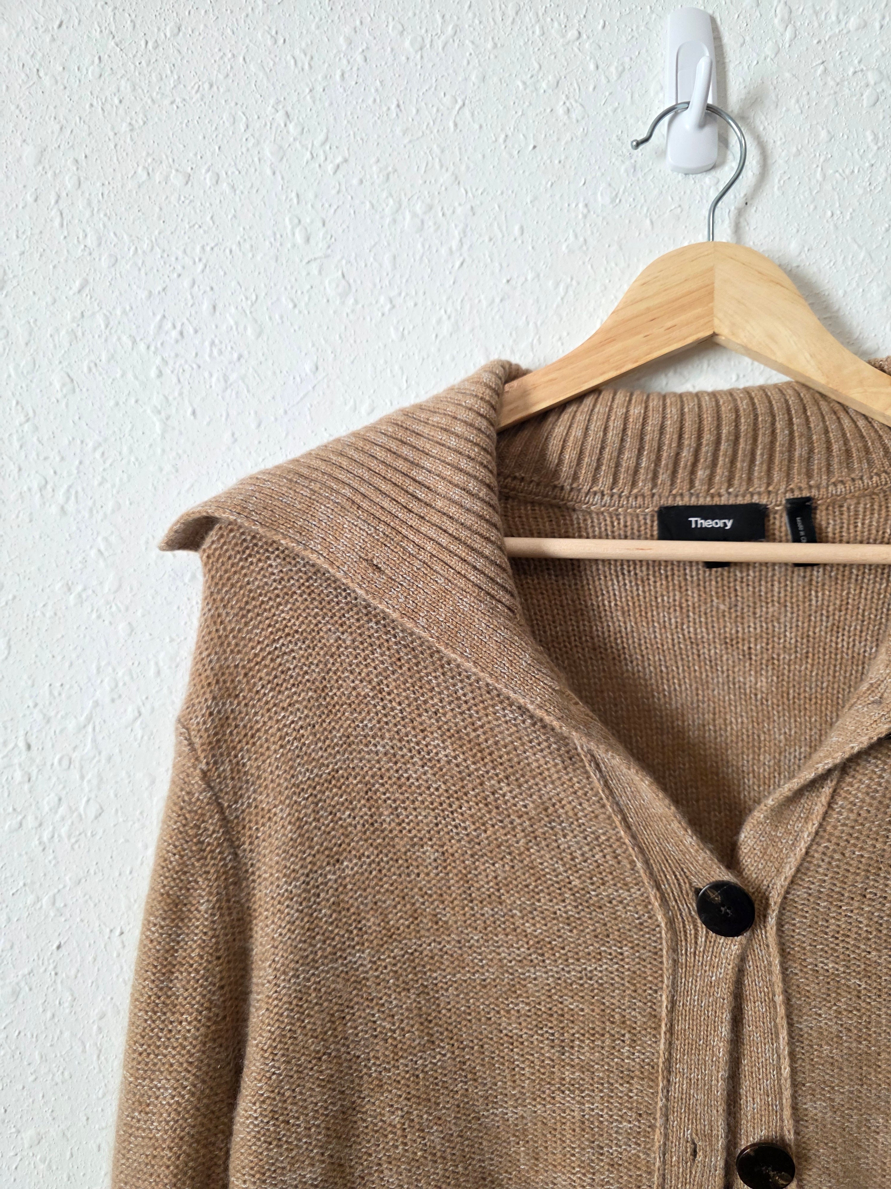 Theory Cashmere Button Up Sweater (S)