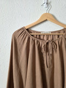 Abercrombie Brown Linen Cotton Top (L)