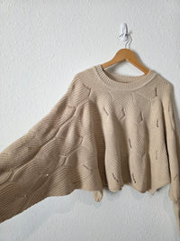 Bibi Textured Dolman Sweater (L)