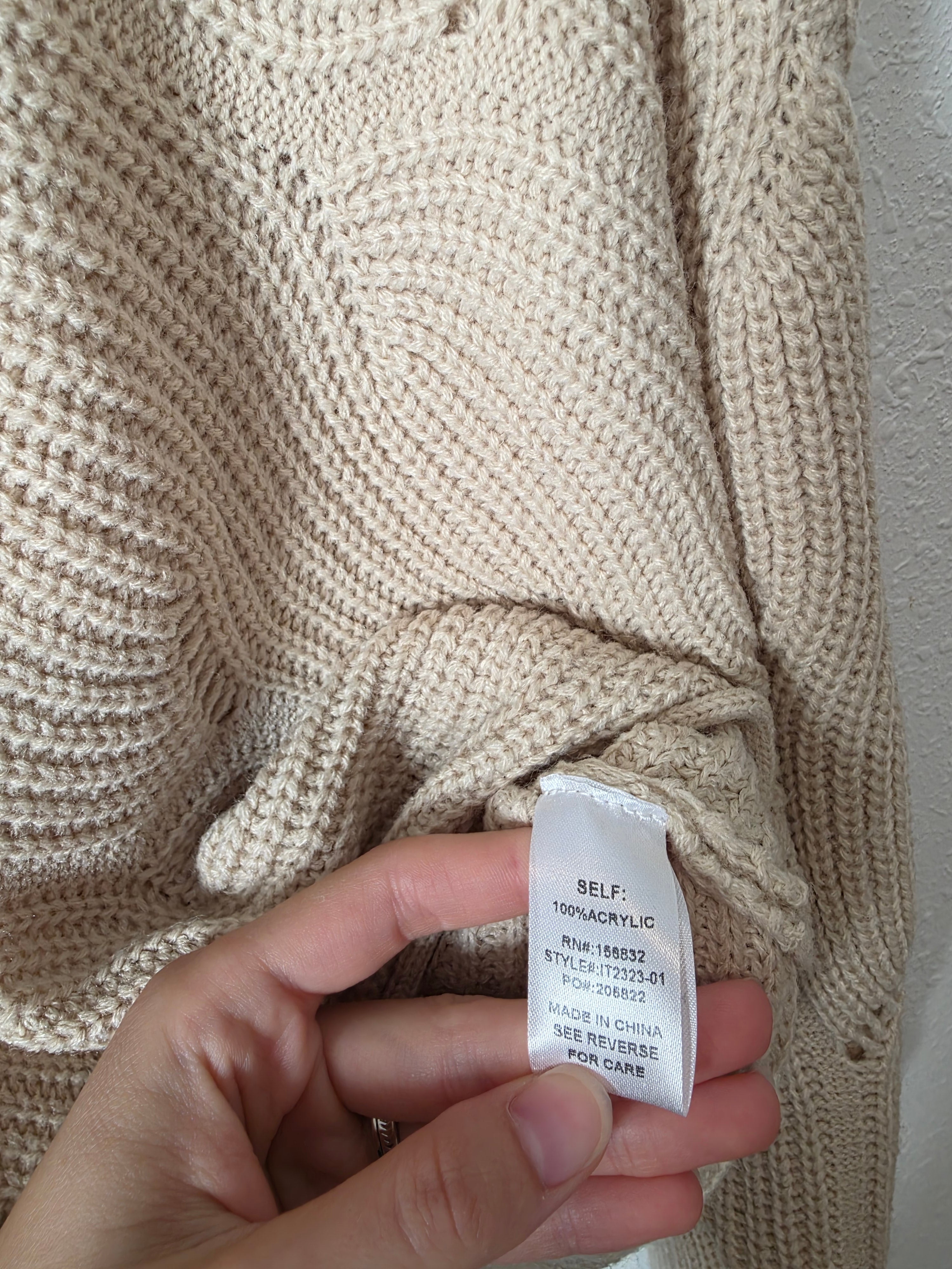 Bibi Textured Dolman Sweater (L)
