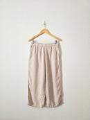 Neutral Wide Leg Linen Pants (M)