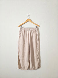 Neutral Wide Leg Linen Pants (M)