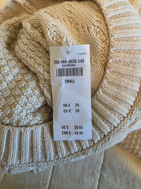NEW Neutral Cable Knit Sweater (S)