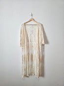 NEW Long Lace Boho Kimono (L)