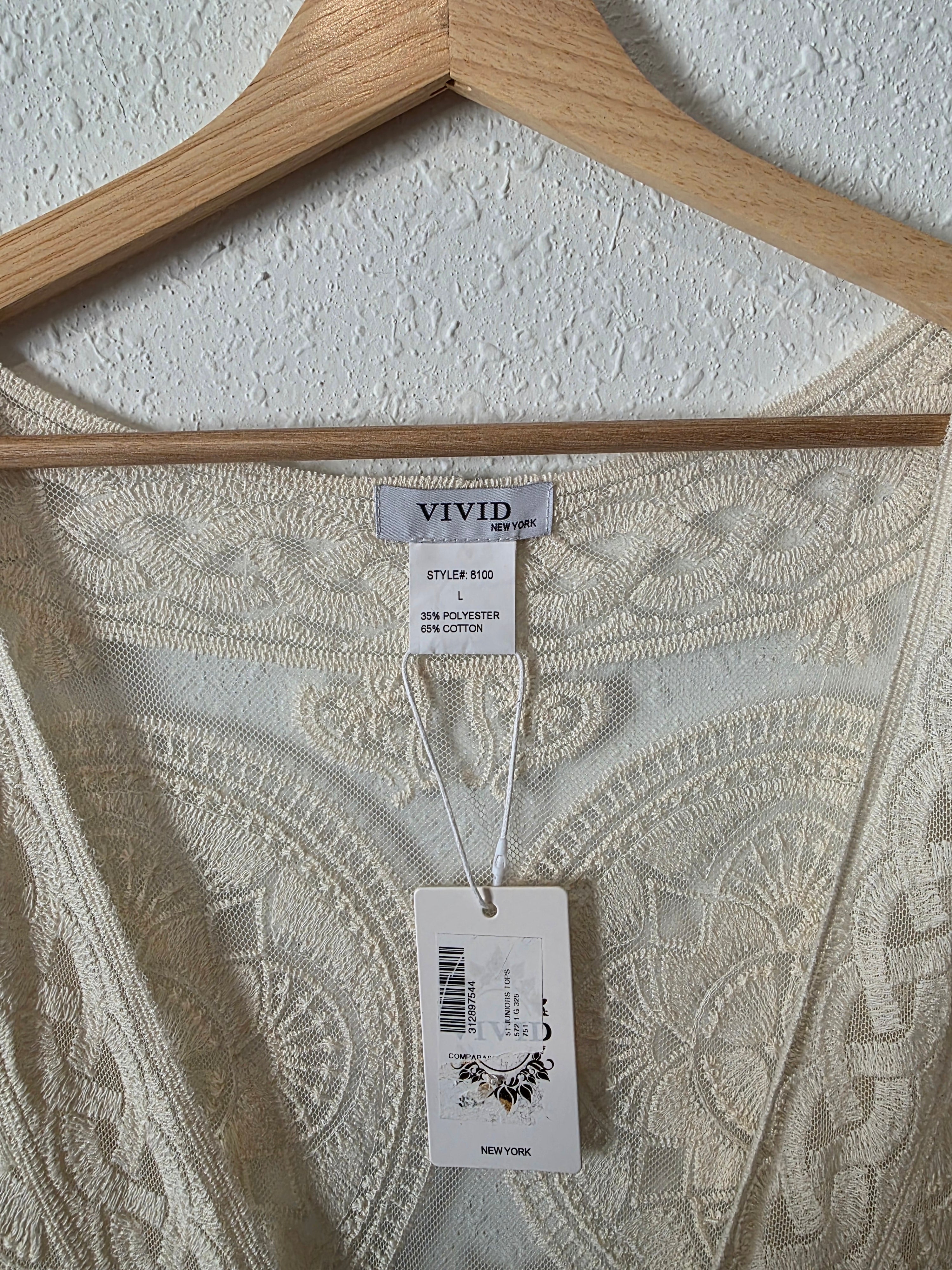 NEW Long Lace Boho Kimono (L)