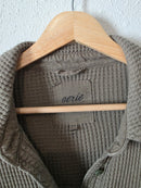 Aerie Olive Waffle Shirt Jacket (M)