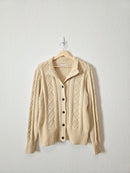 LL Bean Cable Knit Cotton Sweater (L)