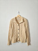 LL Bean Cable Knit Cotton Sweater (L)