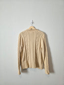 LL Bean Cable Knit Cotton Sweater (L)