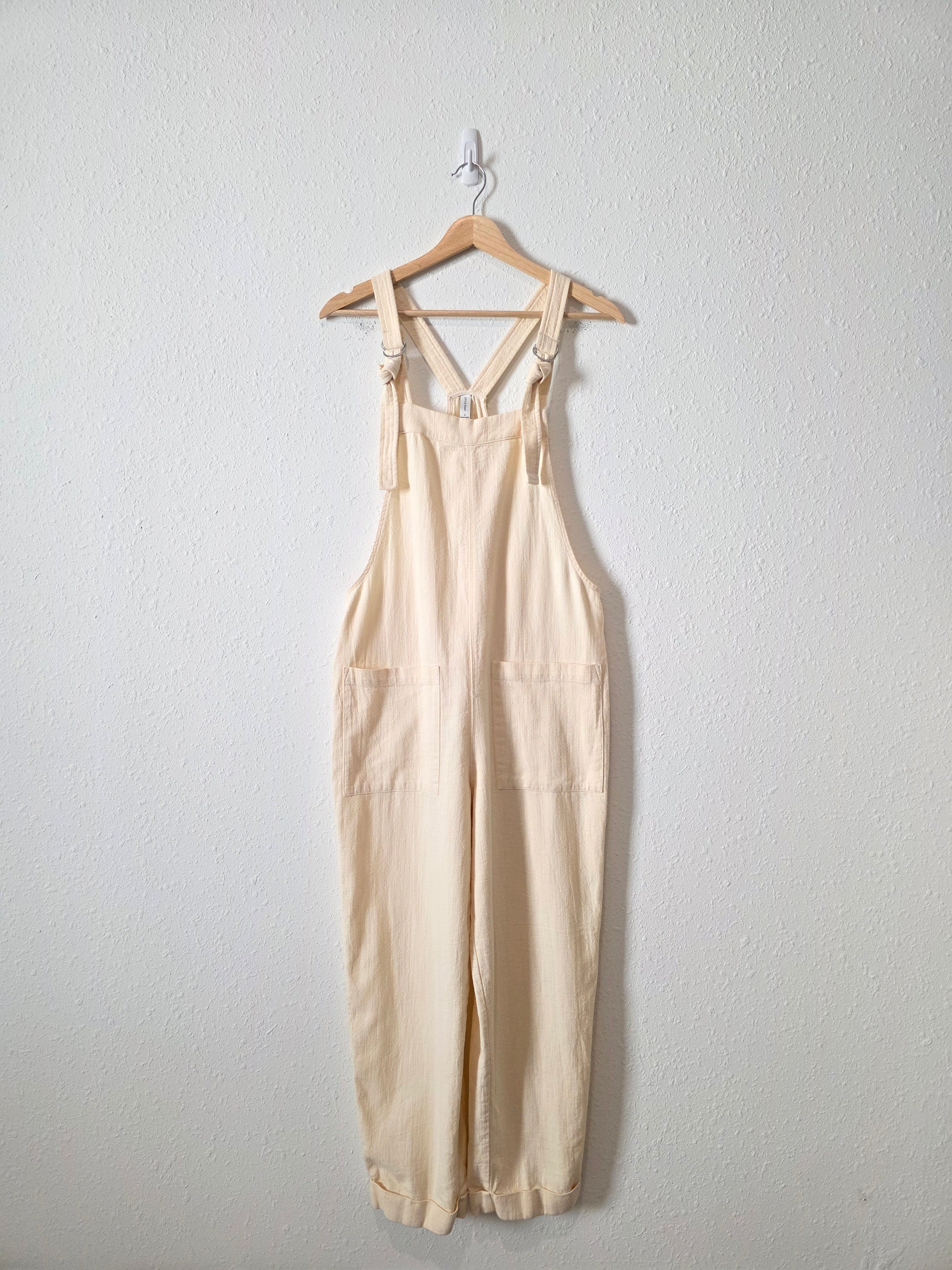 Gentle Fawn Cream Cotton Overalls (S)