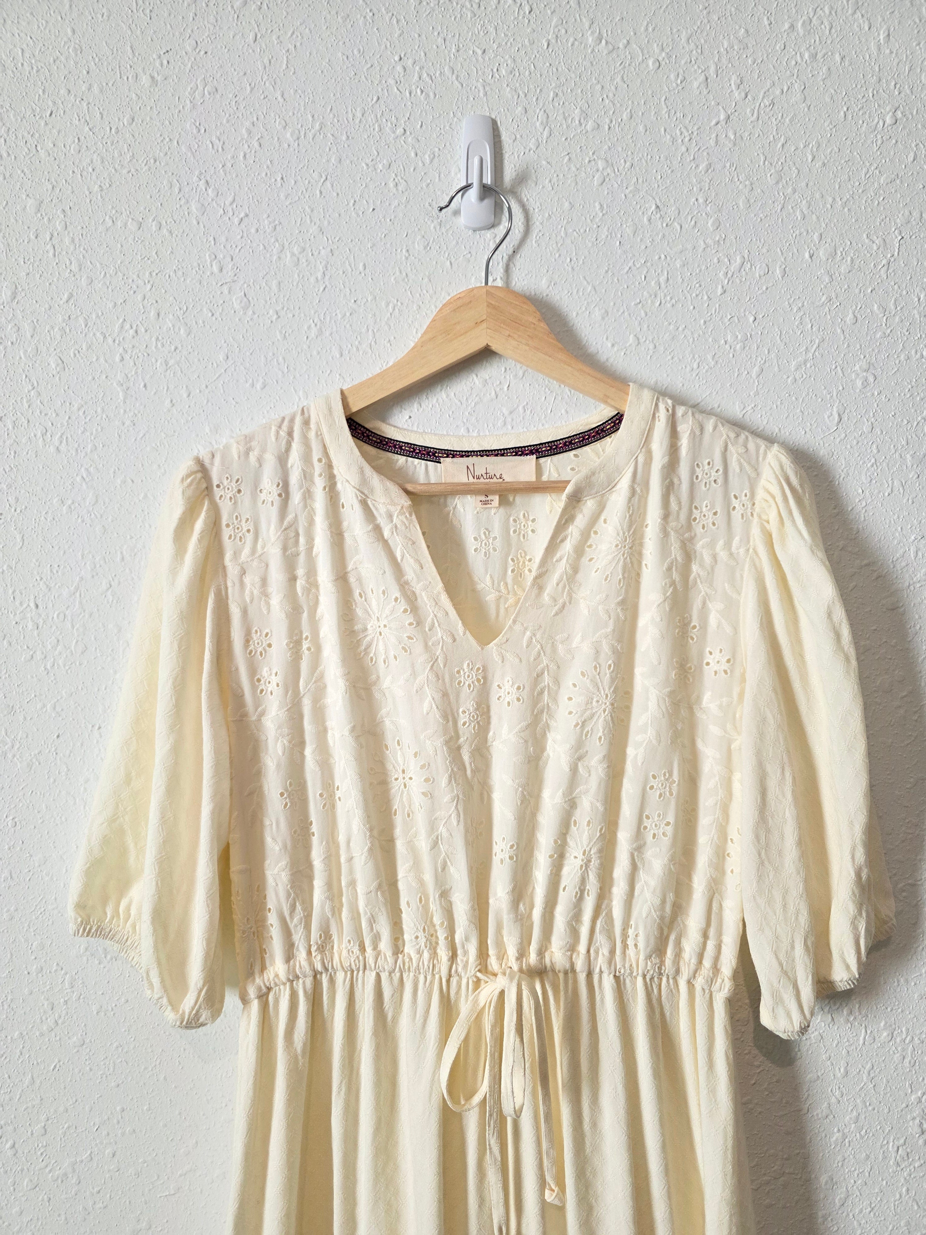 Floral Embroidered Midi Dress (S)
