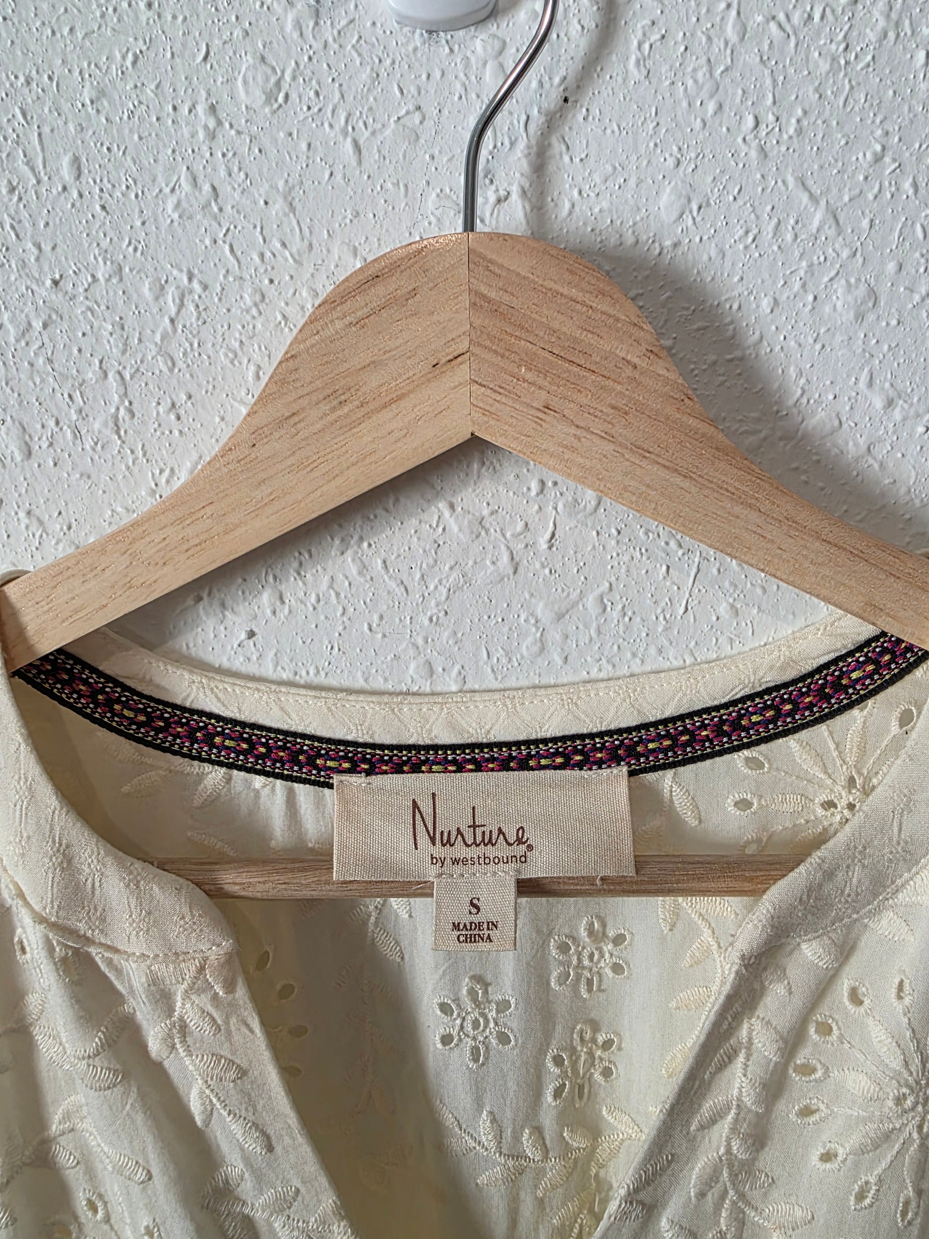 Floral Embroidered Midi Dress (S)