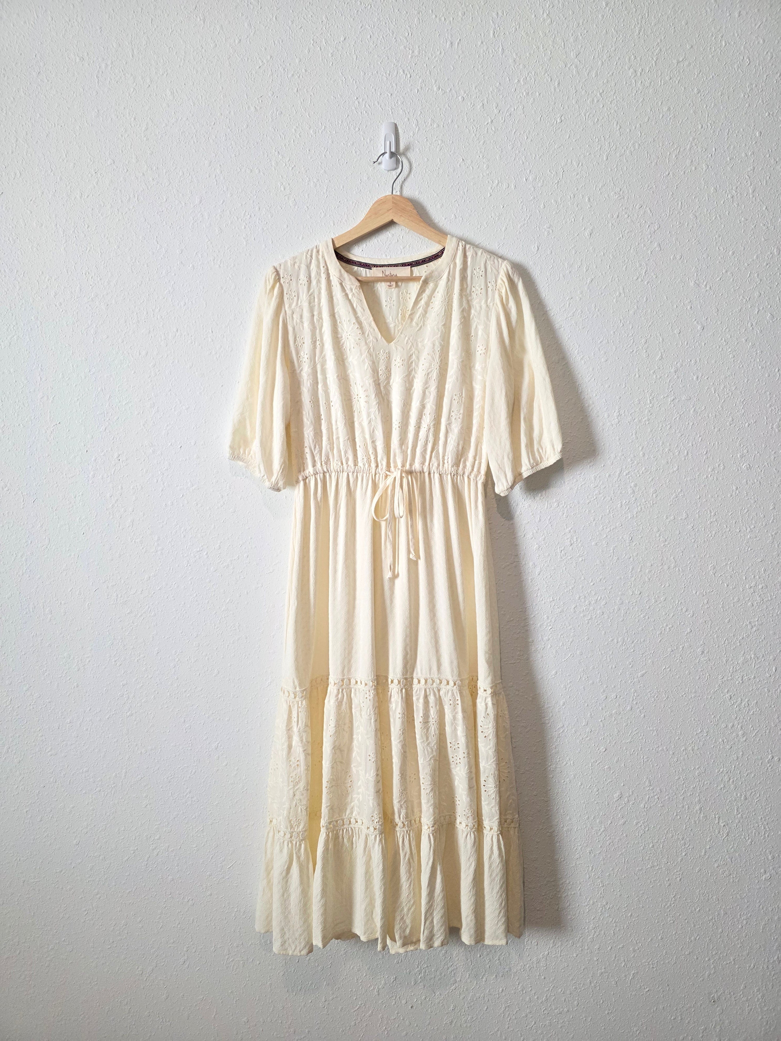 Floral Embroidered Midi Dress (S)