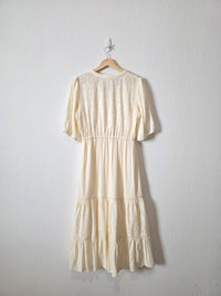Floral Embroidered Midi Dress (S)