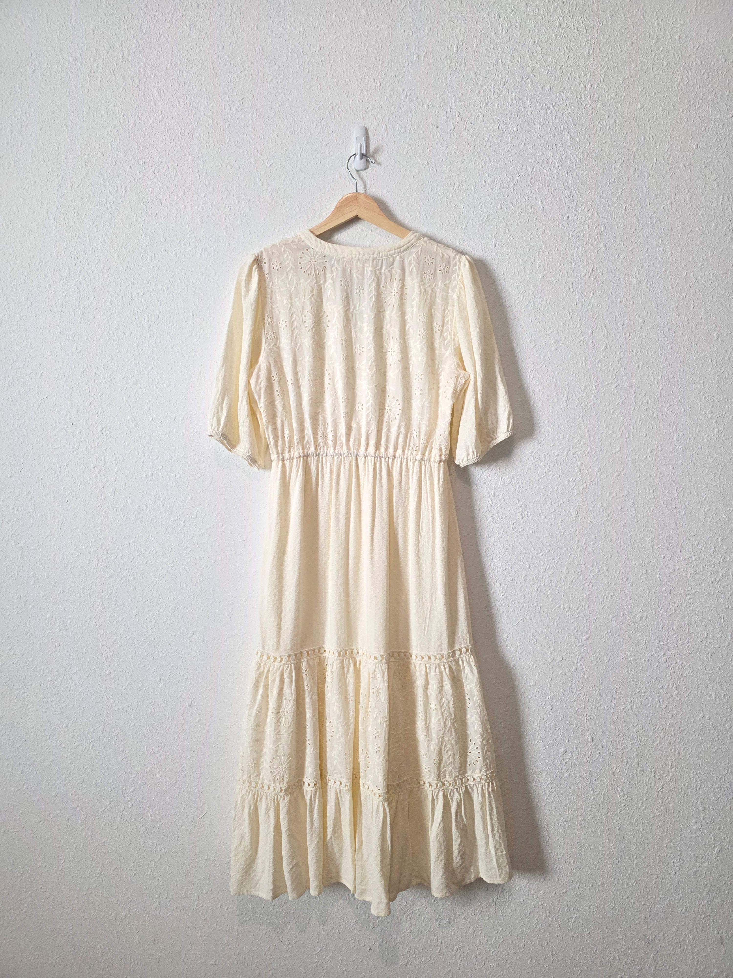 Floral Embroidered Midi Dress (S)