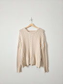 Chunky Cable Knit Sweater (XL)