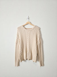 Chunky Cable Knit Sweater (XL)