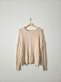 Chunky Cable Knit Sweater (XL)