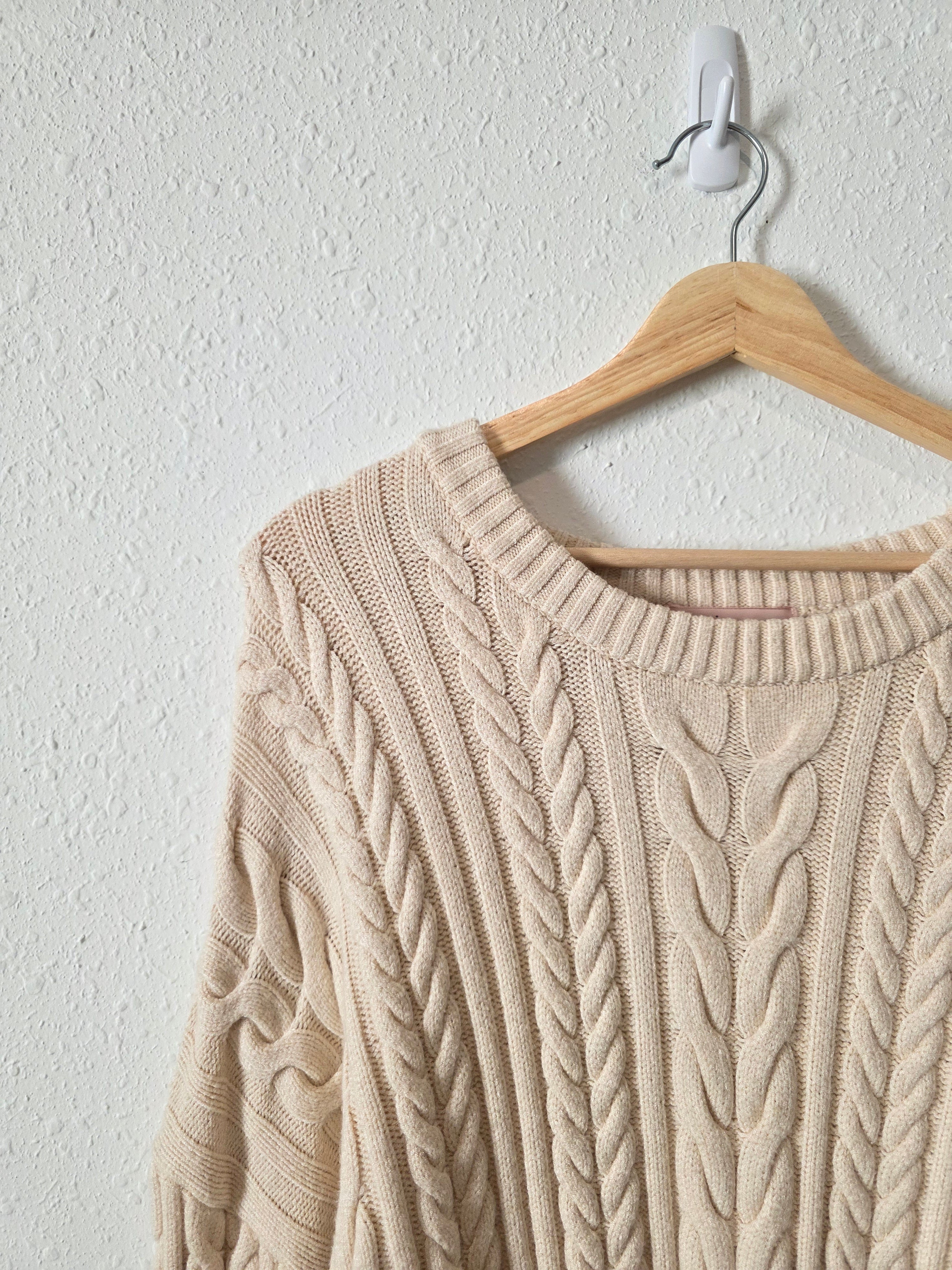 Chunky Cable Knit Sweater (XL)