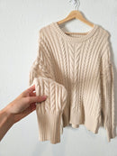 Chunky Cable Knit Sweater (XL)