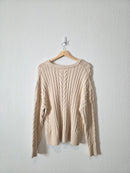 Chunky Cable Knit Sweater (XL)