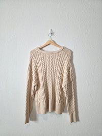 Chunky Cable Knit Sweater (XL)
