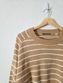 Neutral Striped Boxy Sweater (L)