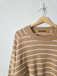 Neutral Striped Boxy Sweater (L)