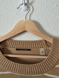Neutral Striped Boxy Sweater (L)